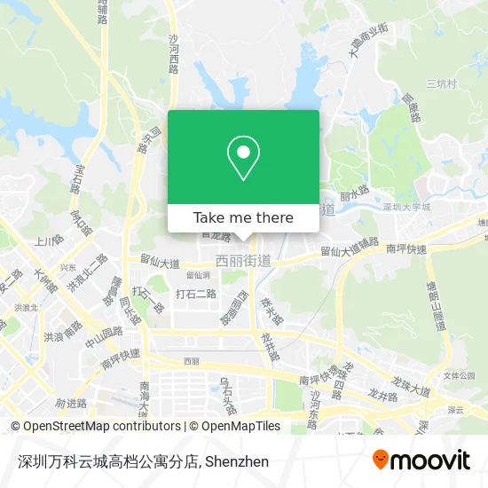 深圳万科云城高档公寓分店 map
