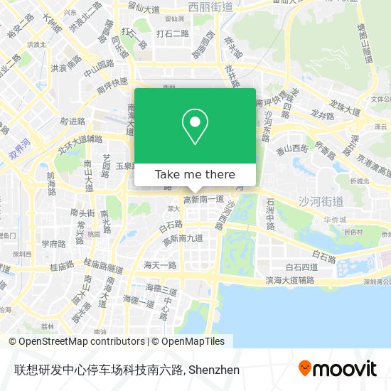 联想研发中心停车场科技南六路 map