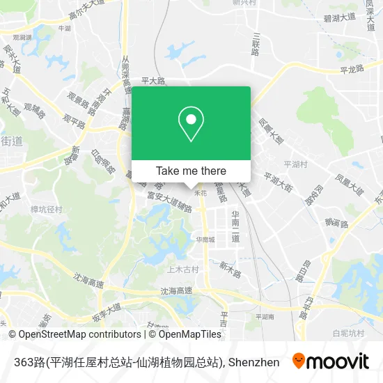 363路(平湖任屋村总站-仙湖植物园总站) map