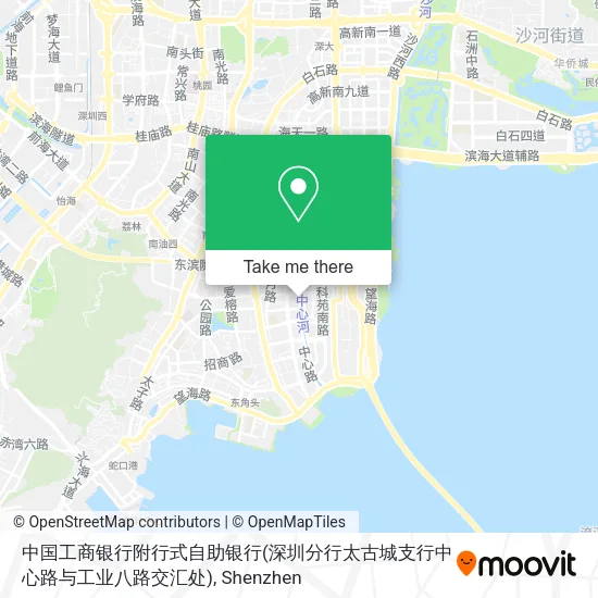 中国工商银行附行式自助银行(深圳分行太古城支行中心路与工业八路交汇处) map