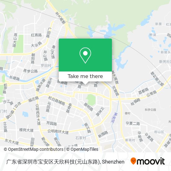 广东省深圳市宝安区天欣科技(元山东路) map