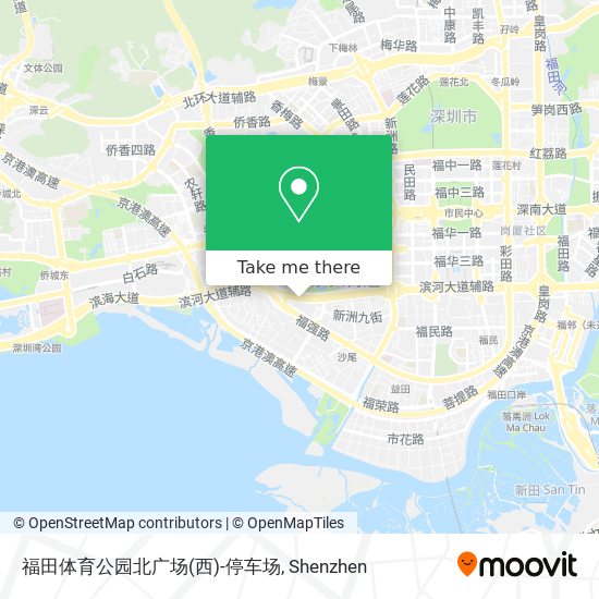 福田体育公园北广场(西)-停车场 map