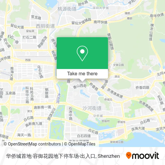 华侨城首地·容御花园地下停车场-出入口 map