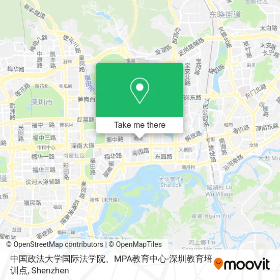 中国政法大学国际法学院、MPA教育中心-深圳教育培训点 map