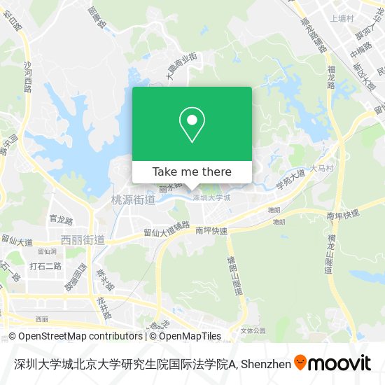 深圳大学城北京大学研究生院国际法学院A map