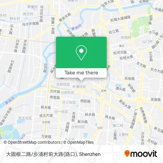 大圆根二路/步涌村前大路(路口) map
