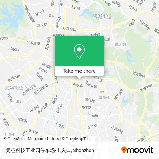 元征科技工业园停车场-出入口 map