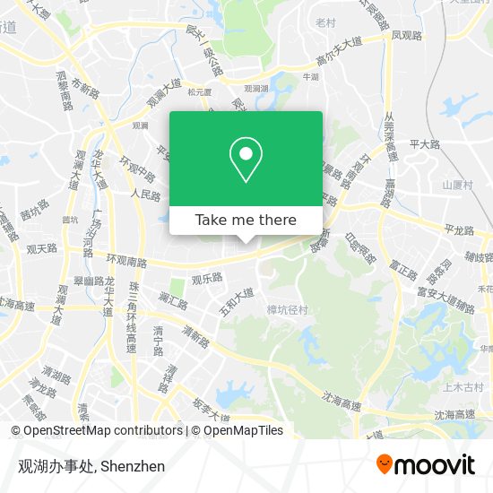 观湖办事处 map