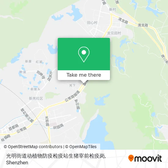 光明街道动植物防疫检疫站生猪宰前检疫岗 map