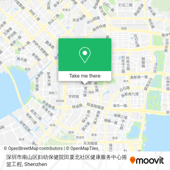 深圳市南山区妇幼保健院田厦北社区健康服务中心摇篮工程 map