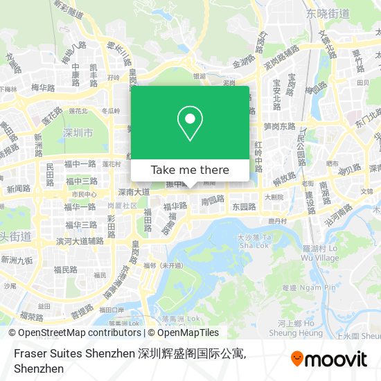 Fraser Suites Shenzhen 深圳辉盛阁国际公寓 map