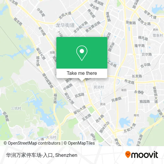 华润万家停车场-入口 map