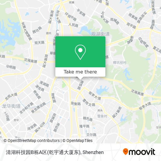 清湖科技园B栋A区(乾宇通大厦东) map