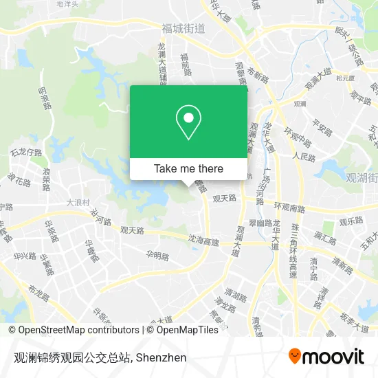 观澜锦绣观园公交总站 map