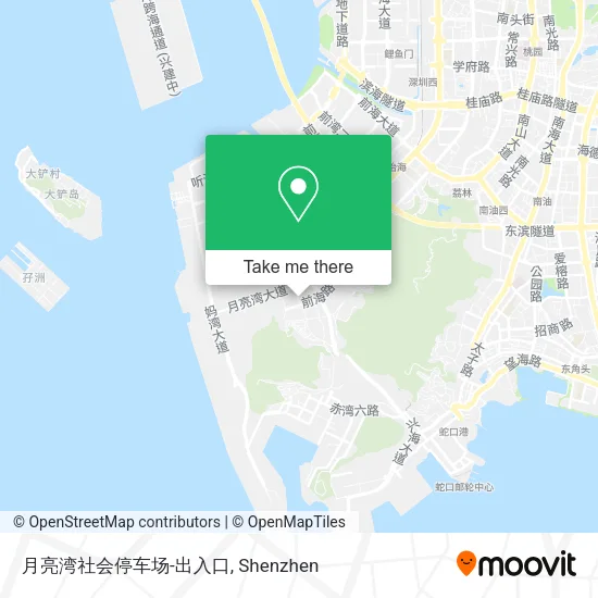 月亮湾社会停车场-出入口 map