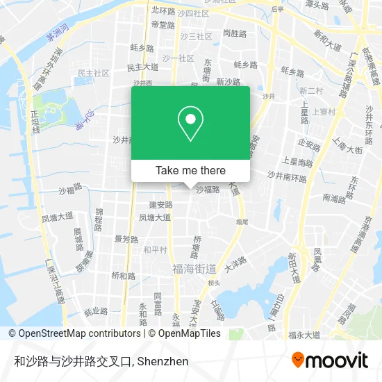 和沙路与沙井路交叉口 map