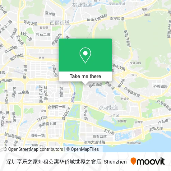 深圳享乐之家短租公寓华侨城世界之窗店 map