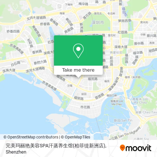 完美玛丽艳美容SPA汗蒸养生馆(柏菲缇新洲店) map