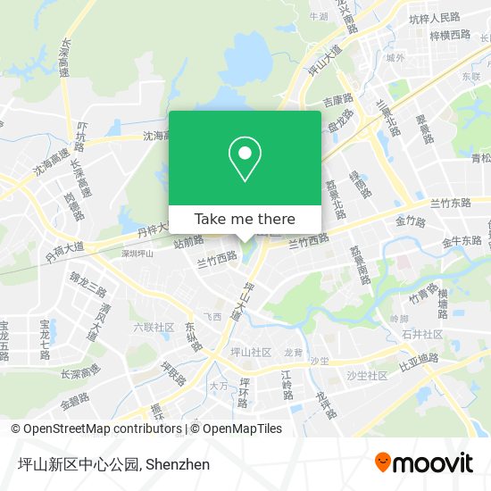 坪山新区中心公园 map