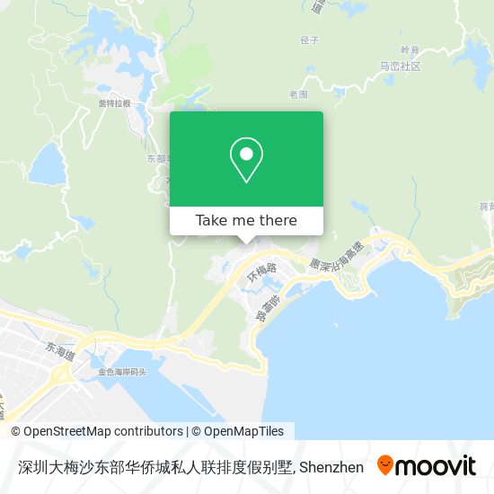 深圳大梅沙东部华侨城私人联排度假别墅 map