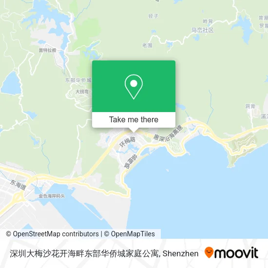 深圳大梅沙花开海畔东部华侨城家庭公寓 map