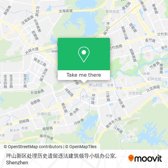 坪山新区处理历史遗留违法建筑领导小组办公室 map