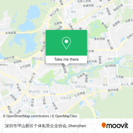 深圳市坪山新区个体私营企业协会 map