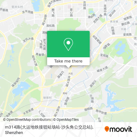 m314路(大运地铁接驳站场站-沙头角公交总站) map