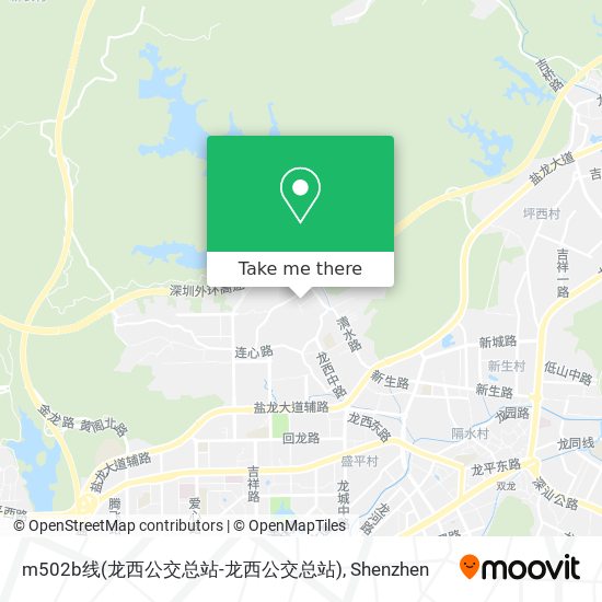 m502b线(龙西公交总站-龙西公交总站) map