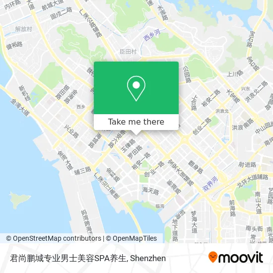 君尚鹏城专业男士美容SPA养生 map