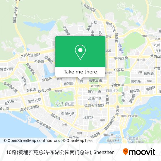 10路(黄埔雅苑总站-东湖公园南门总站) map