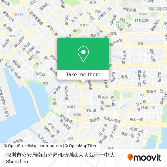 深圳市公安局南山分局机动训练大队战训一中队 map