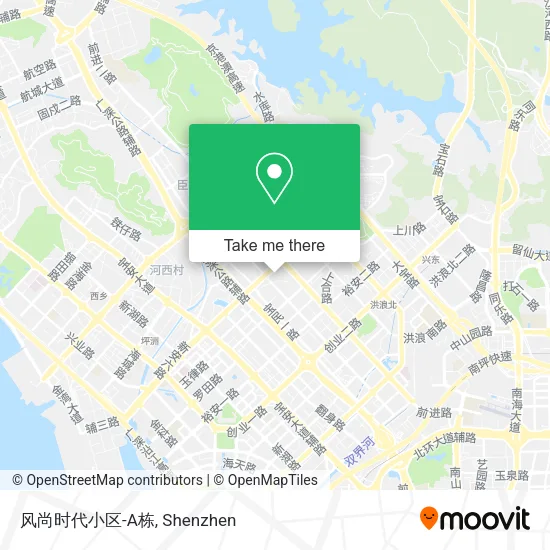风尚时代小区-A栋 map
