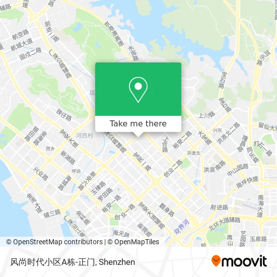 风尚时代小区A栋-正门 map