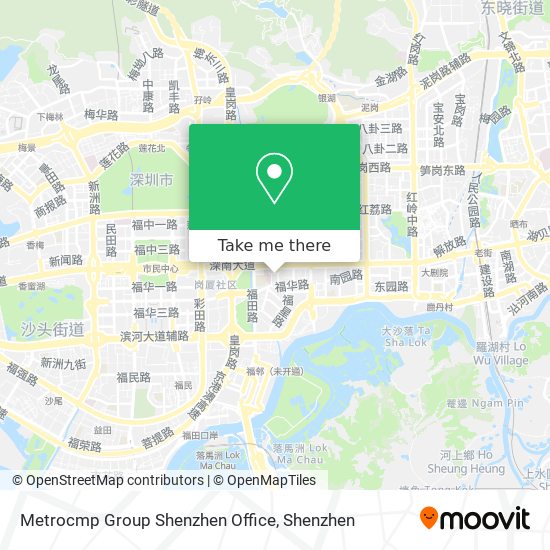 Metrocmp Group Shenzhen Office map