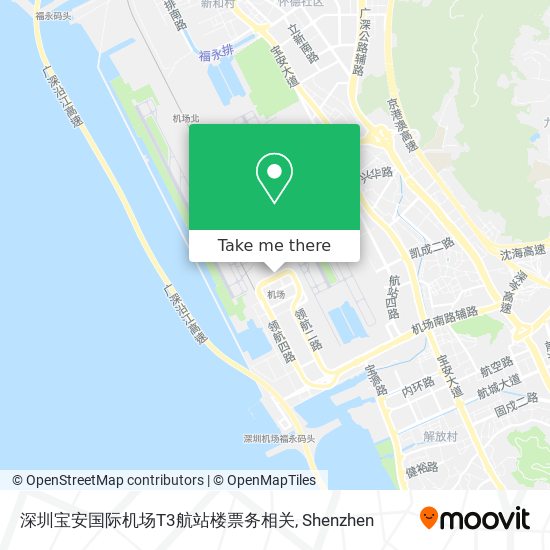 深圳宝安国际机场T3航站楼票务相关 map