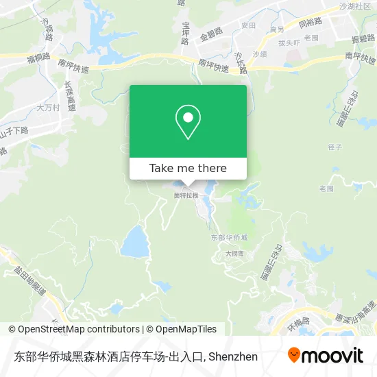 东部华侨城黑森林酒店停车场-出入口 map