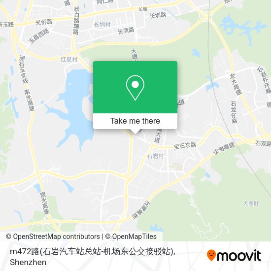 m472路(石岩汽车站总站-机场东公交接驳站) map
