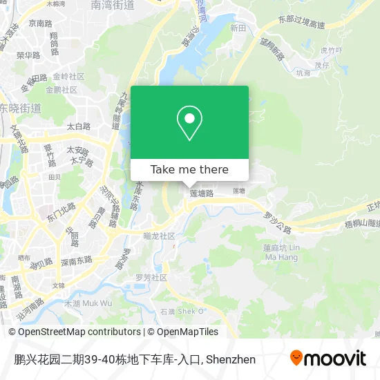鹏兴花园二期39-40栋地下车库-入口 map