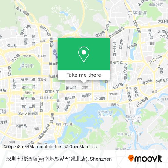 深圳七橙酒店(燕南地铁站华强北店) map