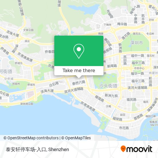 泰安轩停车场-入口 map