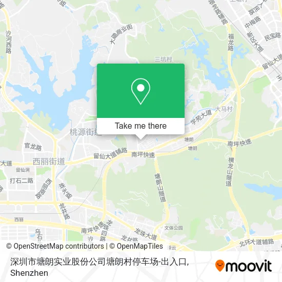 深圳市塘朗实业股份公司塘朗村停车场-出入口 map