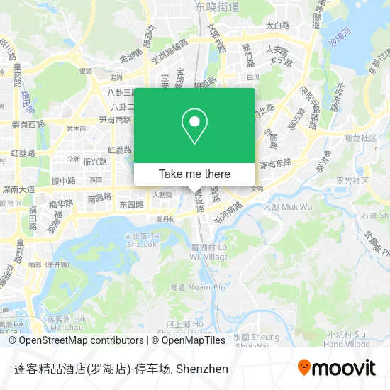 蓬客精品酒店(罗湖店)-停车场 map