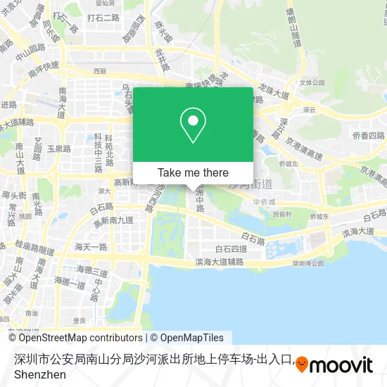 深圳市公安局南山分局沙河派出所地上停车场-出入口 map