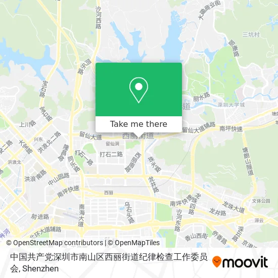 中国共产党深圳市南山区西丽街道纪律检查工作委员会 map