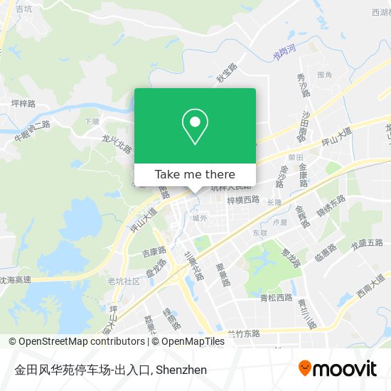 金田风华苑停车场-出入口 map