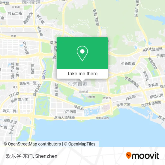 欢乐谷-东门 map