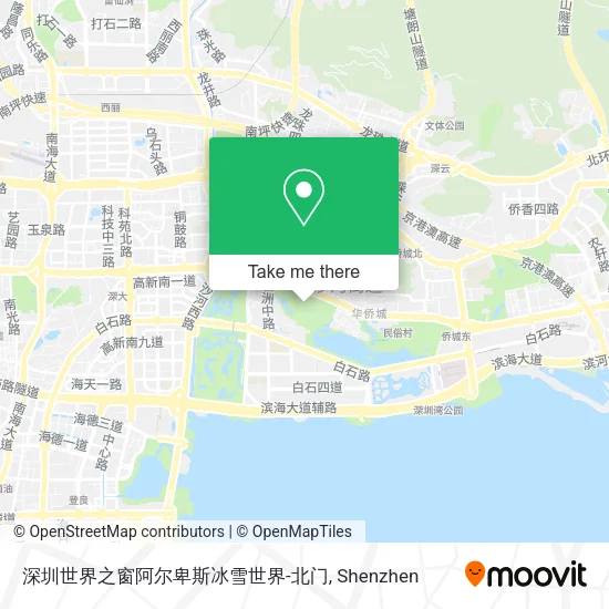 深圳世界之窗阿尔卑斯冰雪世界-北门 map