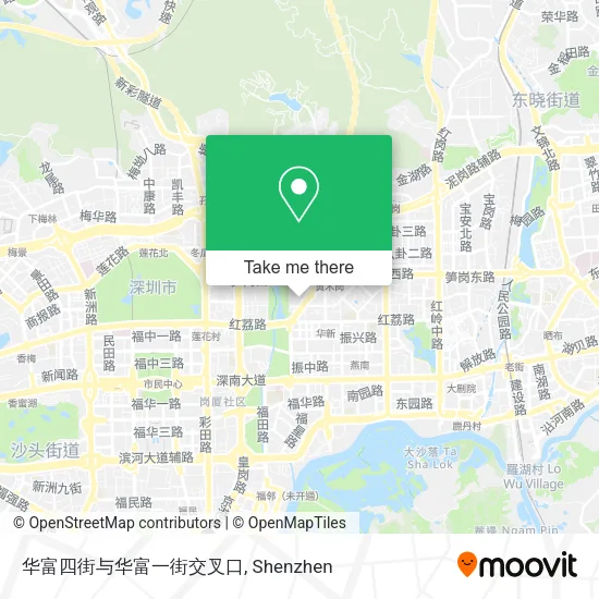 华富四街与华富一街交叉口 map