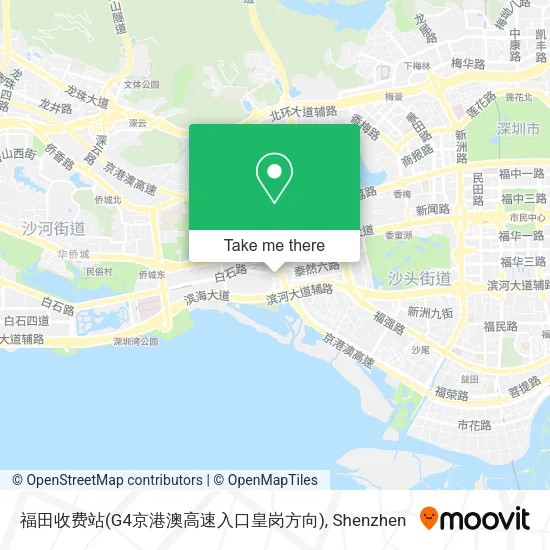 福田收费站(G4京港澳高速入口皇岗方向) map